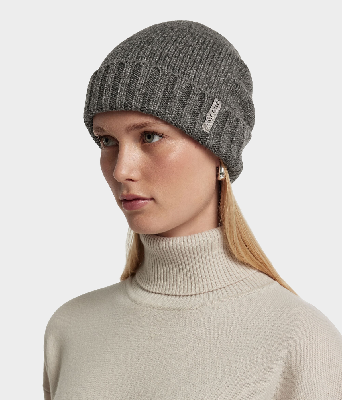 Ultrasoft Cashmere Cap in Dark Grey Melange, primary view