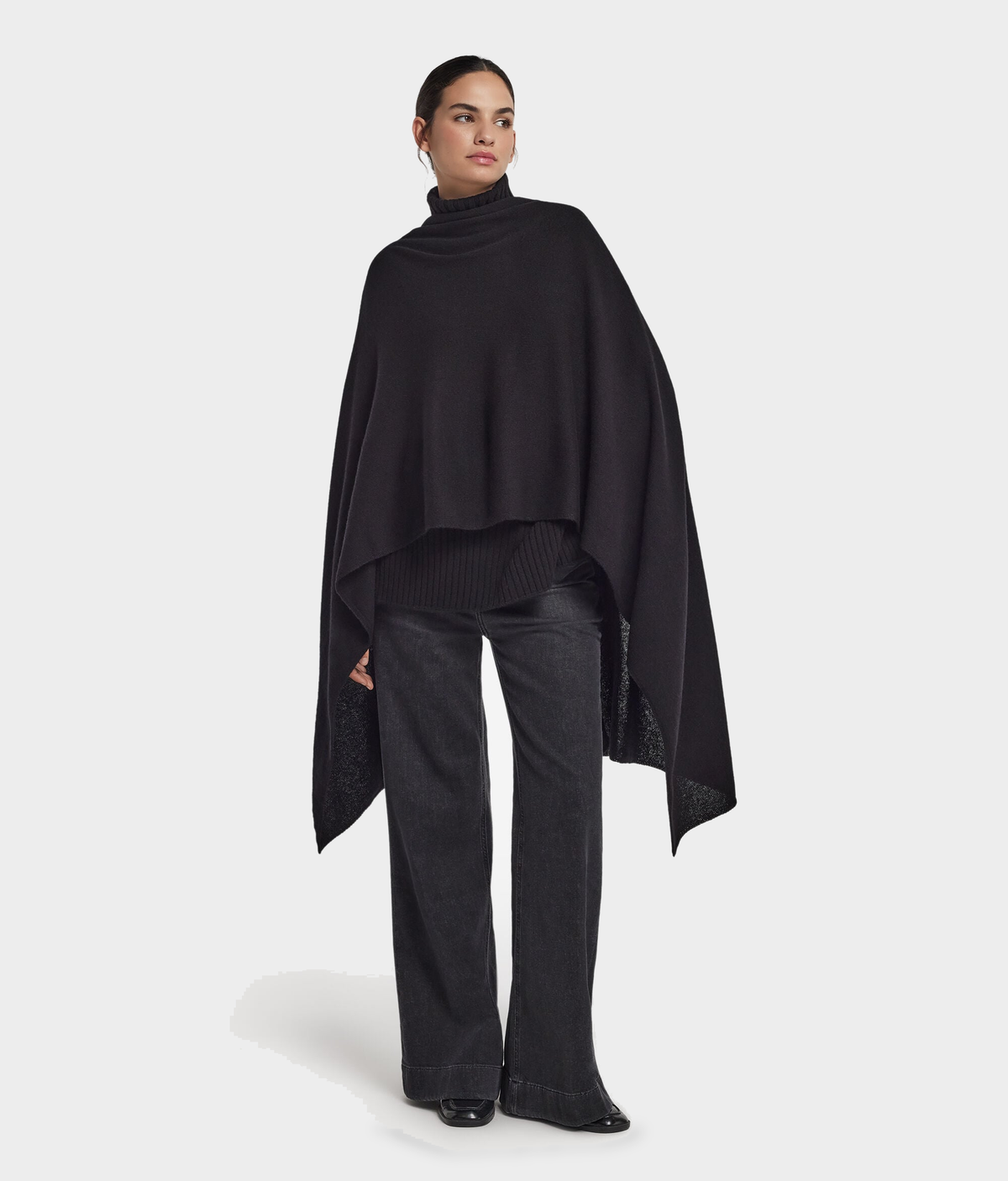 Cashmere Shawl in Black, primary view