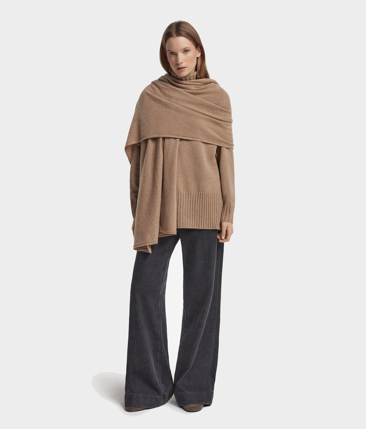 Cashmere Shawl in MELANGE WHEAT, primary view