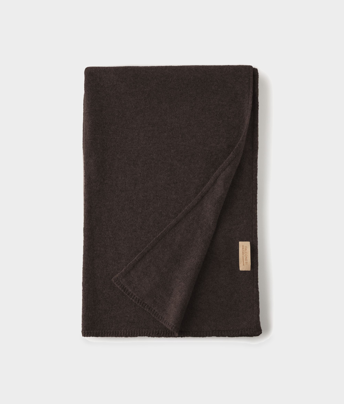 Cashmere Shawl in Dark Chocolate Melange, view 2