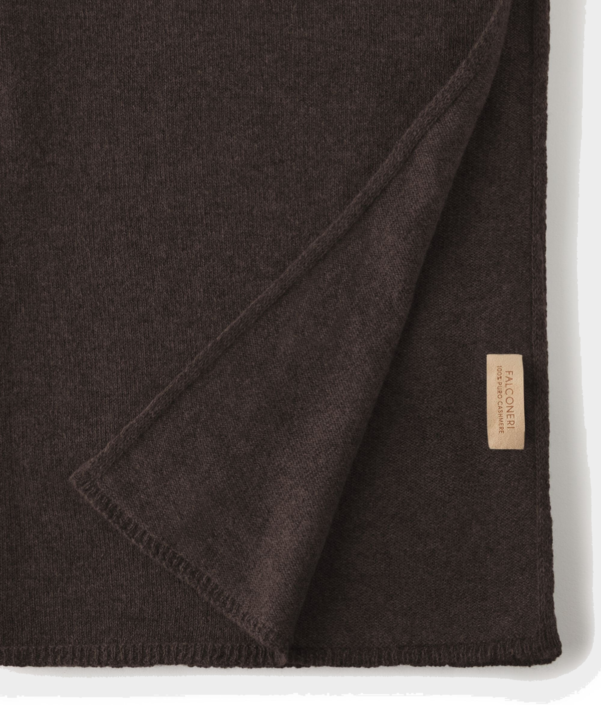 Cashmere Shawl in Dark Chocolate Melange, view 5