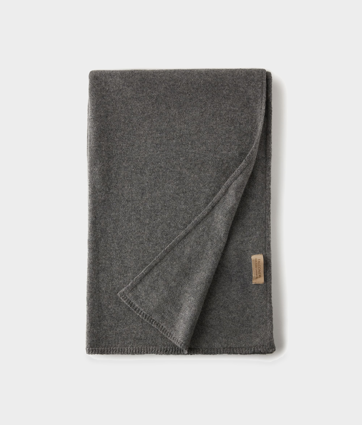 Cashmere Shawl in Dark Grey Melange, view 2