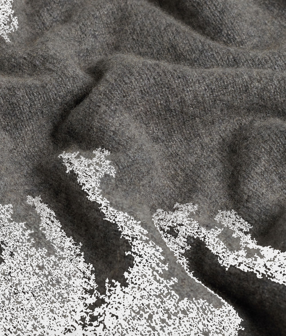 Cashmere Shawl in Dark Grey Melange, view 4