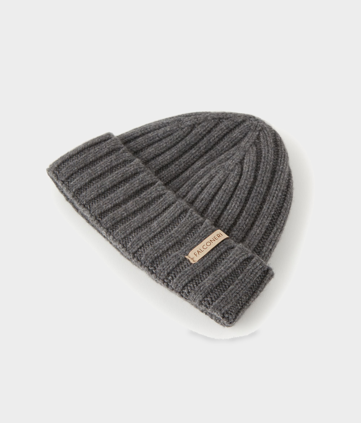 Cashmere Hat with Silk Lining in Dark Grey Melange, view 5