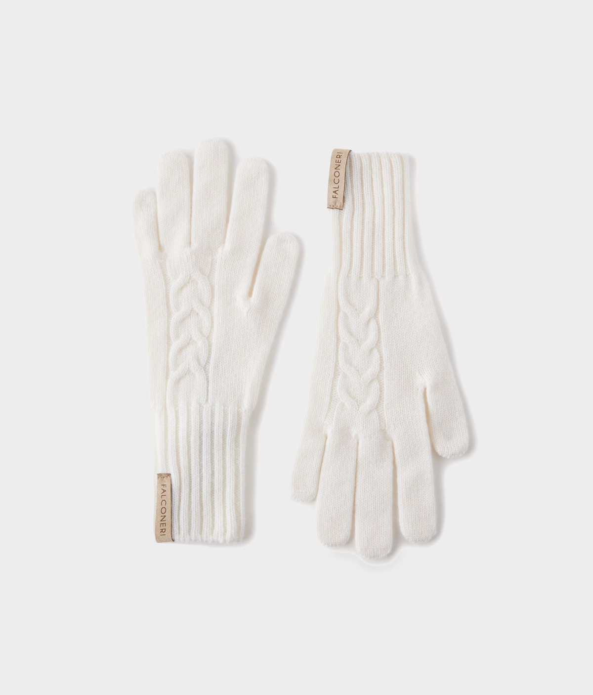 Ultrasoft Cashmere Cable-Knit Gloves in Bow, view 2