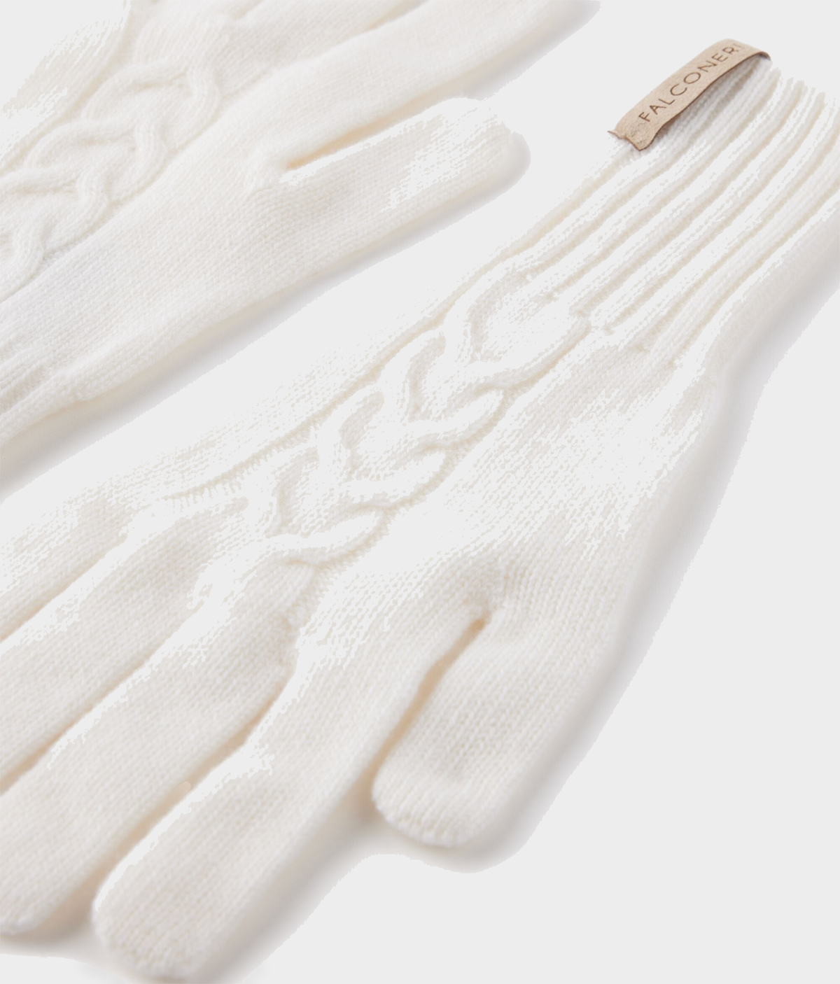 Ultrasoft Cashmere Cable-Knit Gloves in Bow, view 4