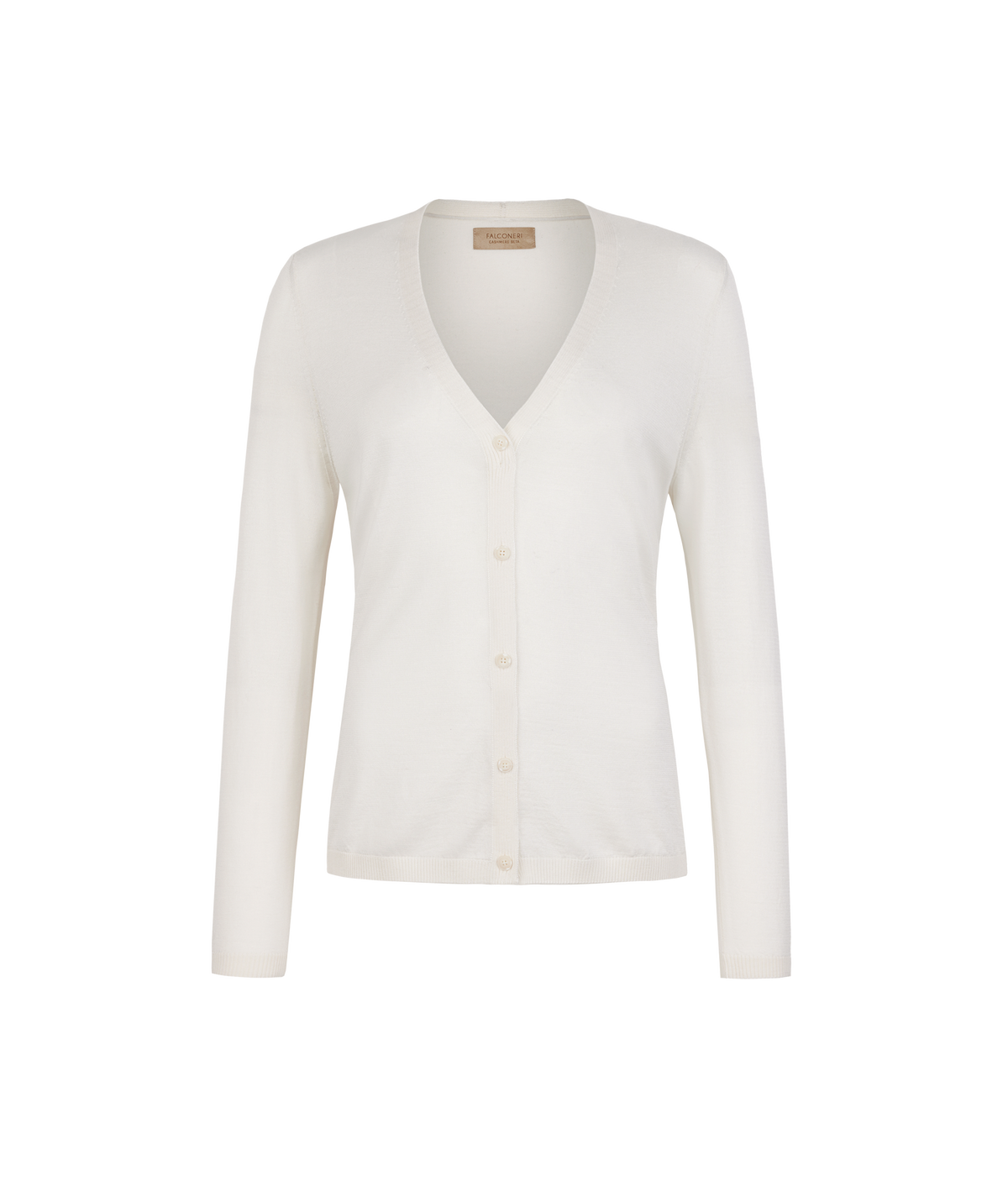 Fold Cashmere and Silk V-Neck Cardigan in Bow, view 5