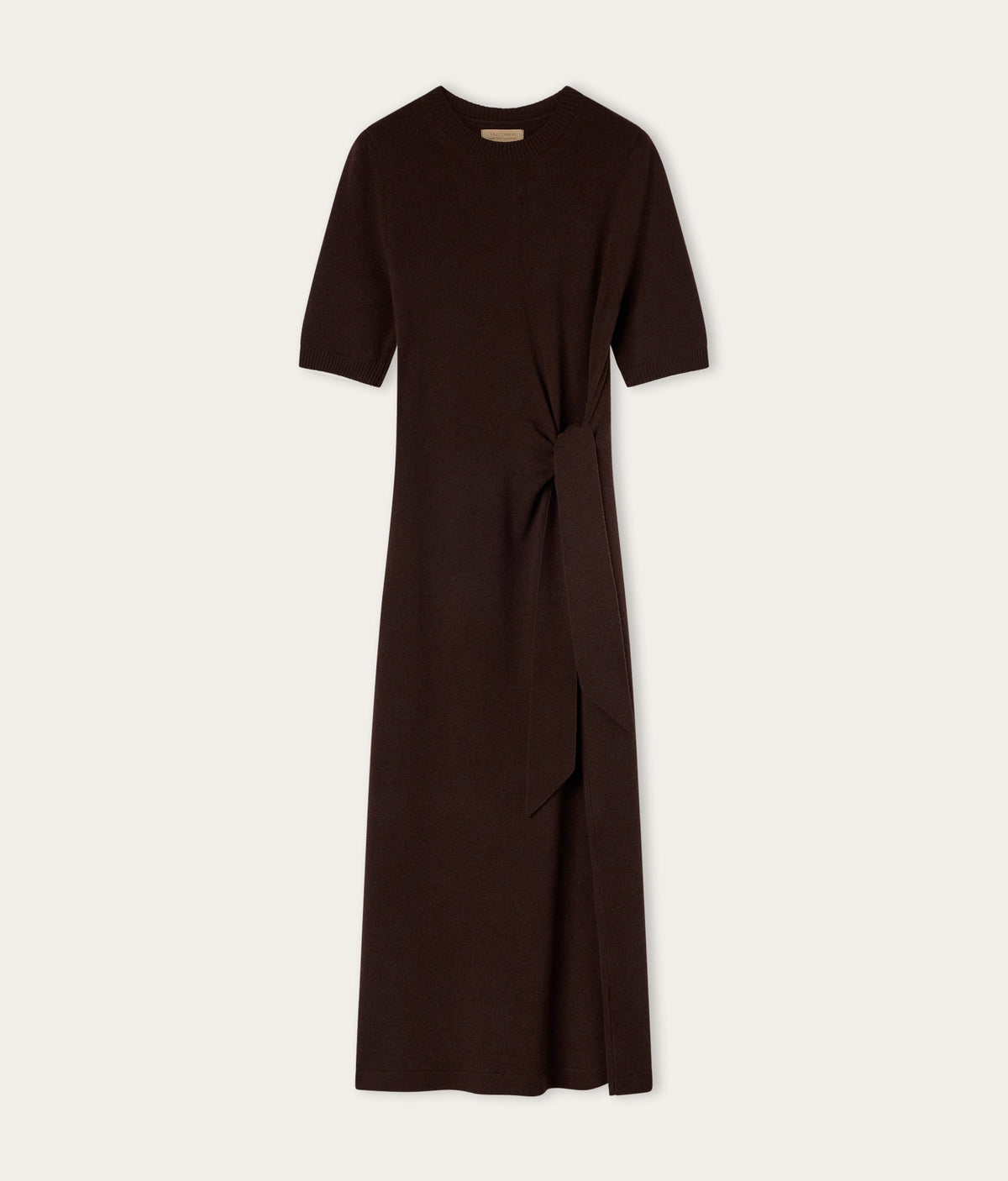 Line Cashmere Knot Dress in WOOD MELANGE, view 7