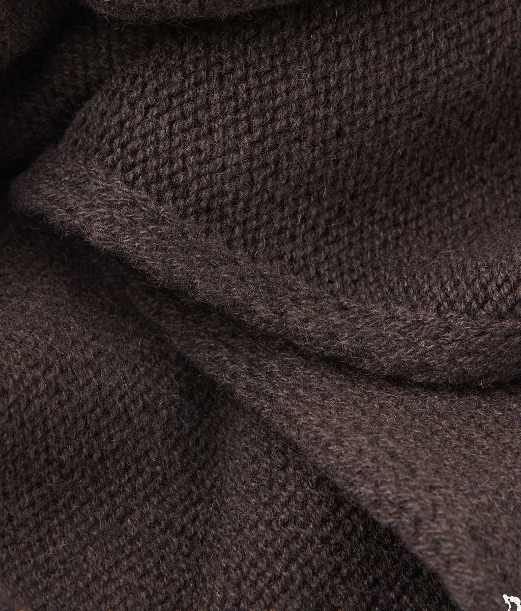 Cashmere Scarf in Dark Chocolate Melange, view 4