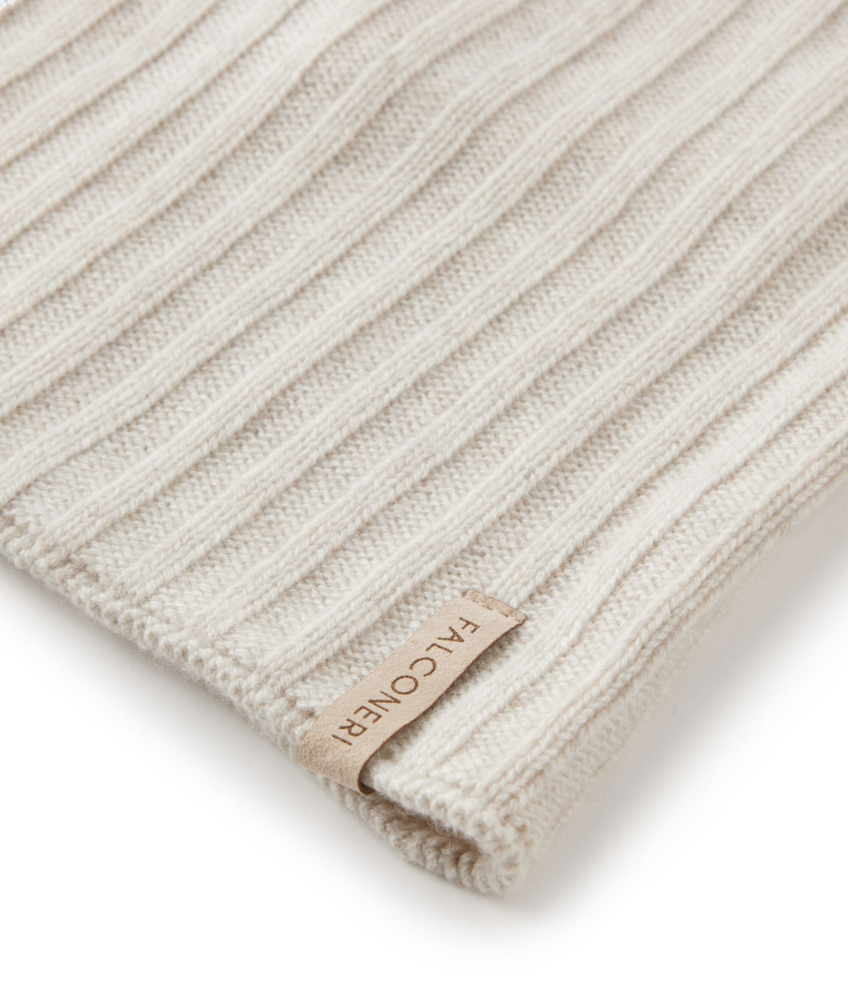 Ultrasoft Cashmere Ribbed Neck Warmer in Stone, view 5