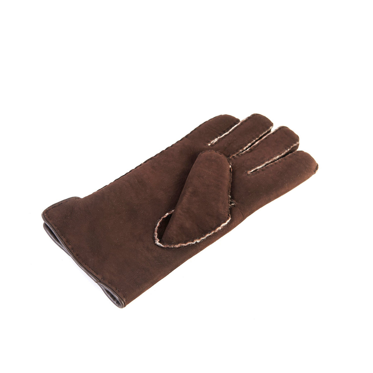 Field Curly Lambskin Gloves in Brown, view 2