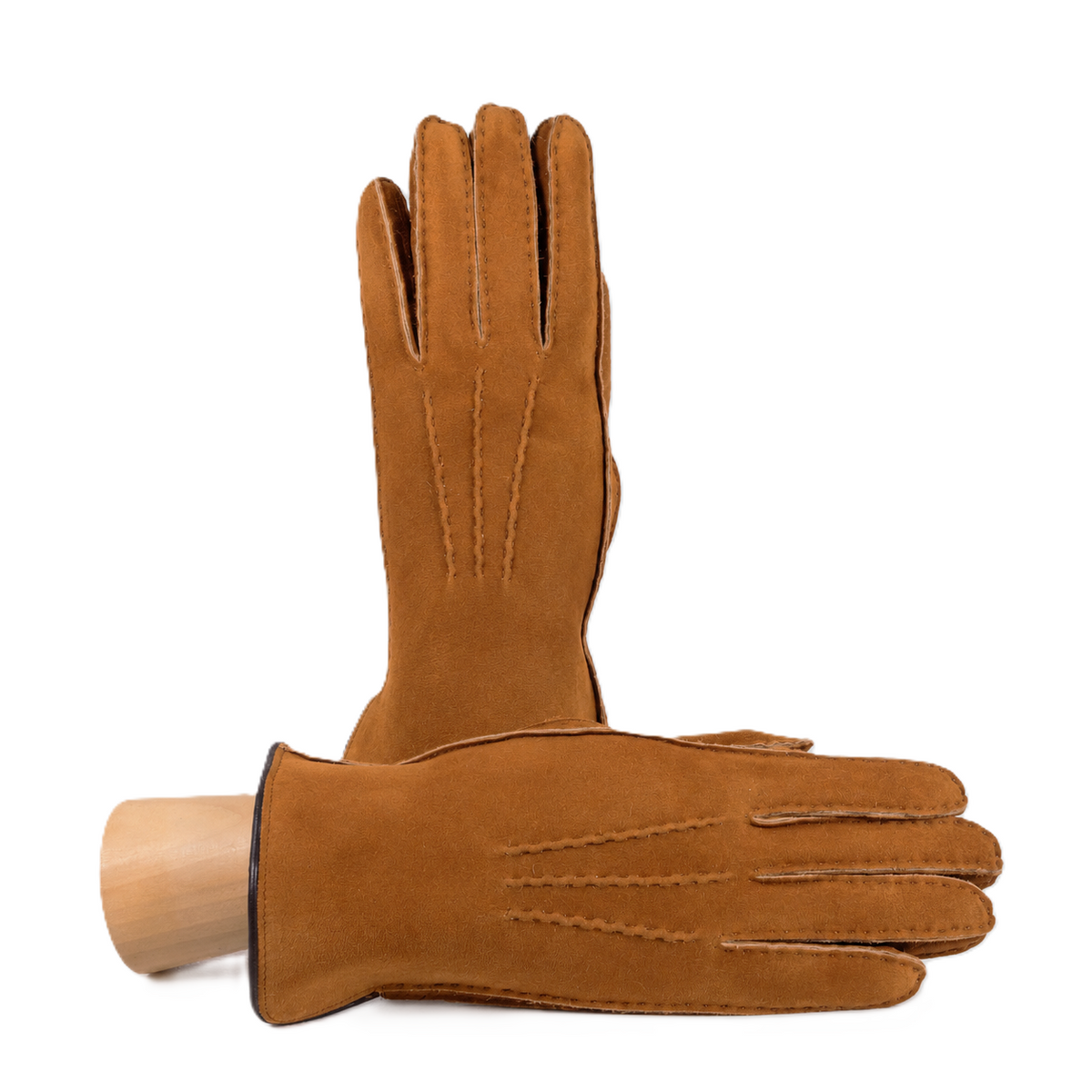Field Curly Lambskin Gloves in Camel, primary view