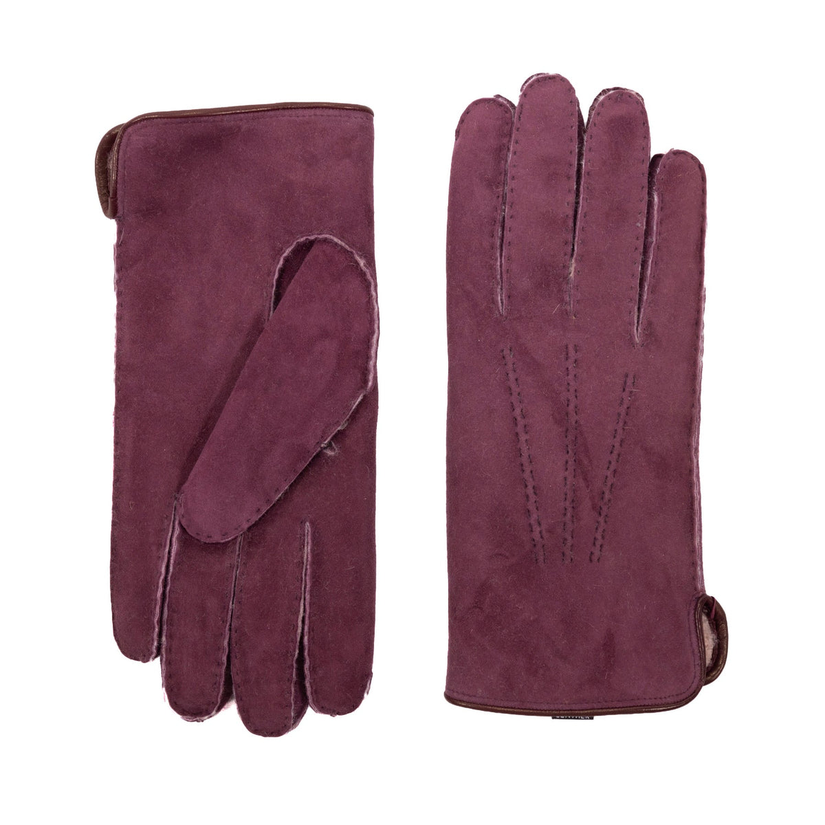 Field Curly Lambskin Gloves in Brown, view 4