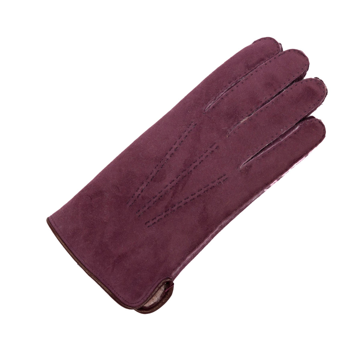 Field Curly Lambskin Gloves in Brown, view 5