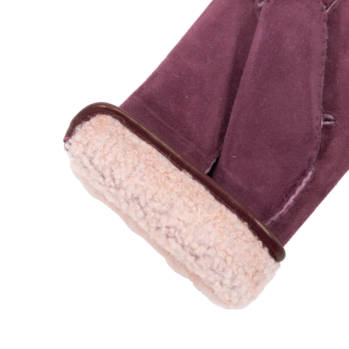 Field Curly Lambskin Gloves in Brown, view 6