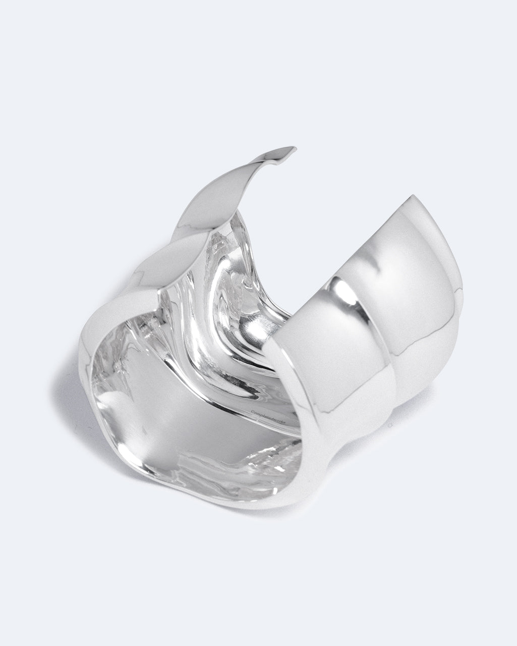 Crescent Sculpted Silver-Plated Cuff, view 5 [fp-shared]