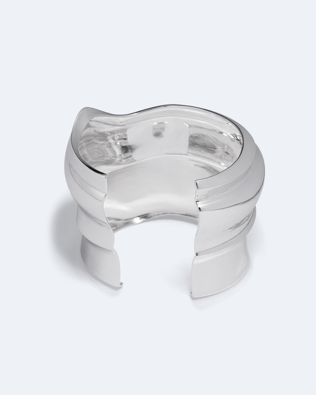 Crescent Sculpted Silver-Plated Cuff, view 6