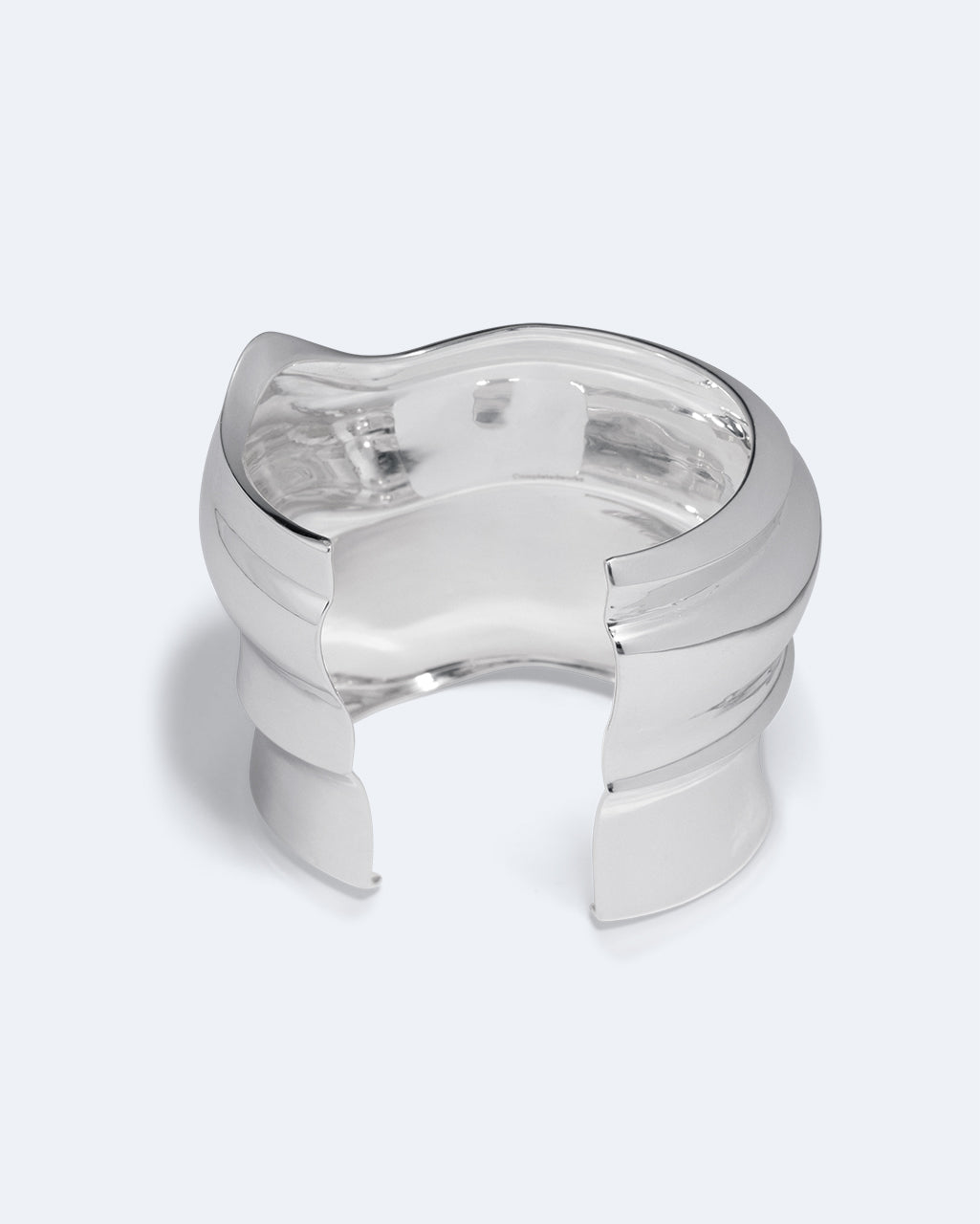 Crescent Sculpted Silver-Plated Cuff, view 6 [fp-shared]