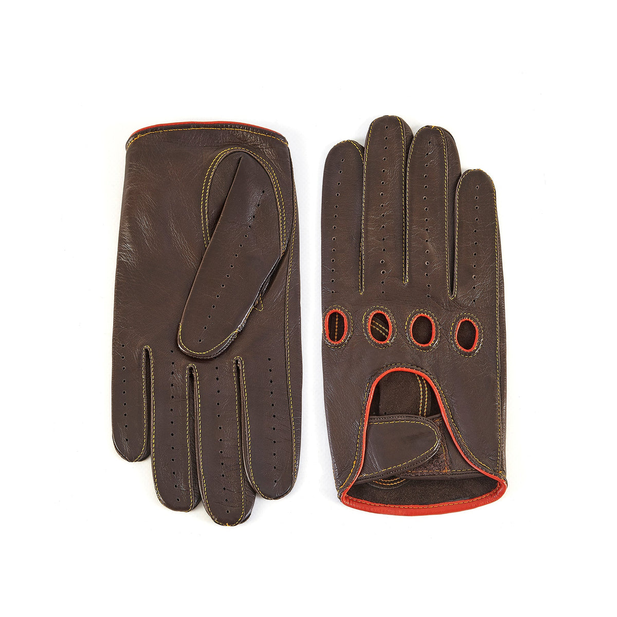 Form Nappa Driving Gloves in Brown, view 2