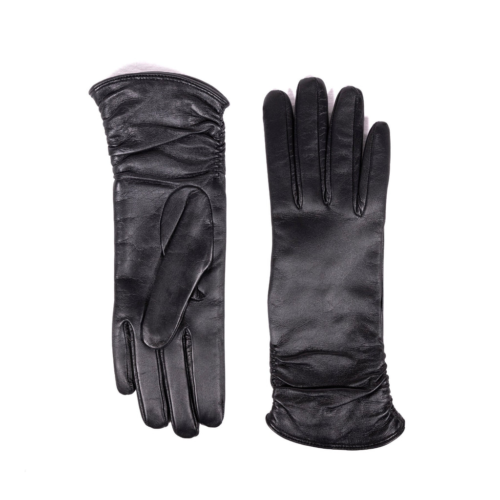 Frame Touchscreen Nappa Gloves in Black, primary view