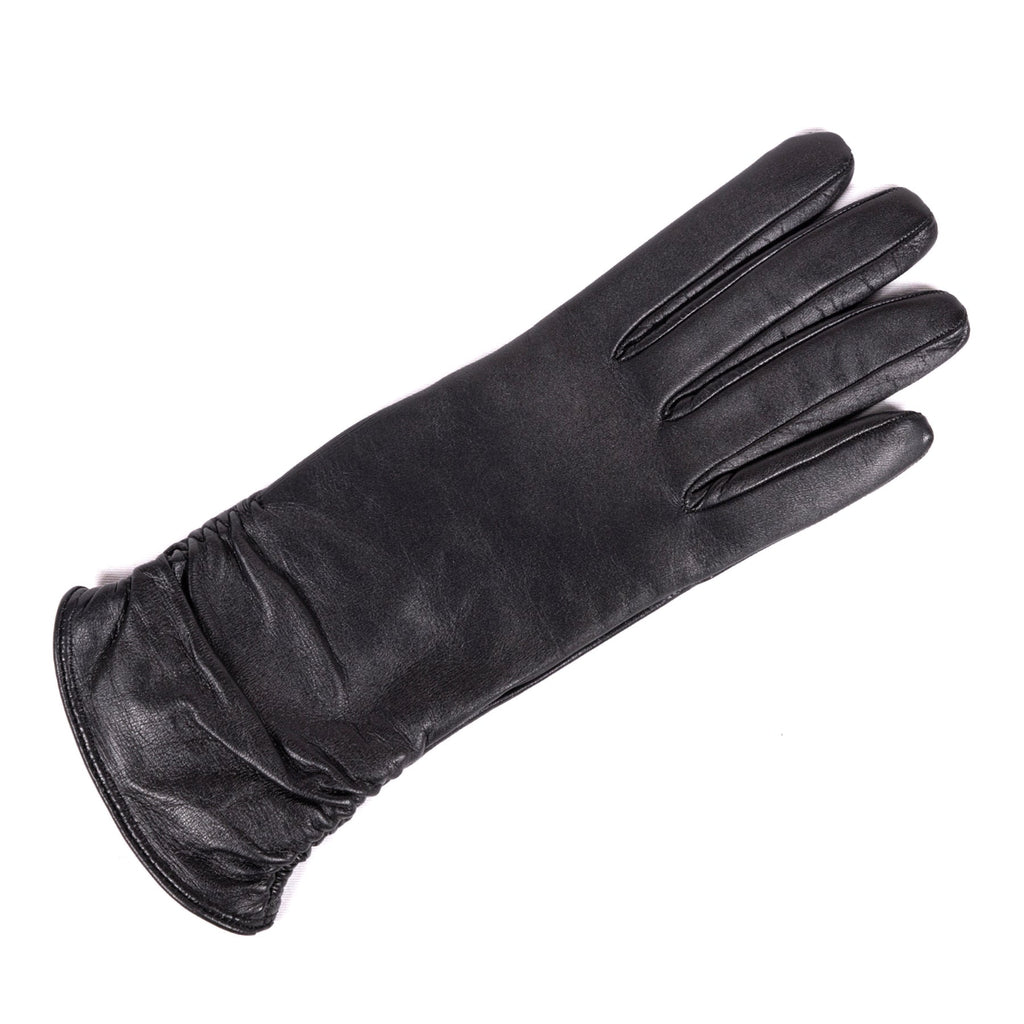 Frame Touchscreen Nappa Gloves in Black, view 2