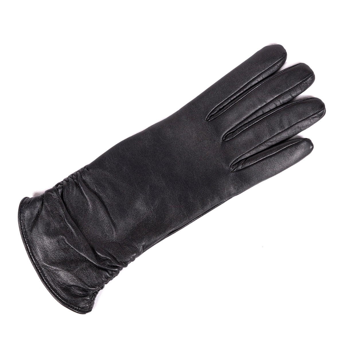 Frame Touchscreen Nappa Gloves in Black, view 2