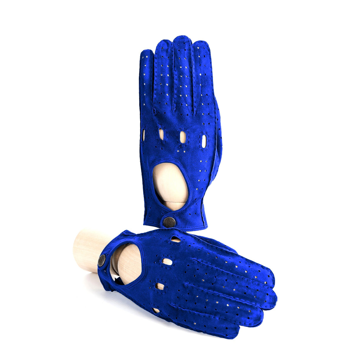 Frame Unlined Suede Driving Gloves in Royal blue, primary view