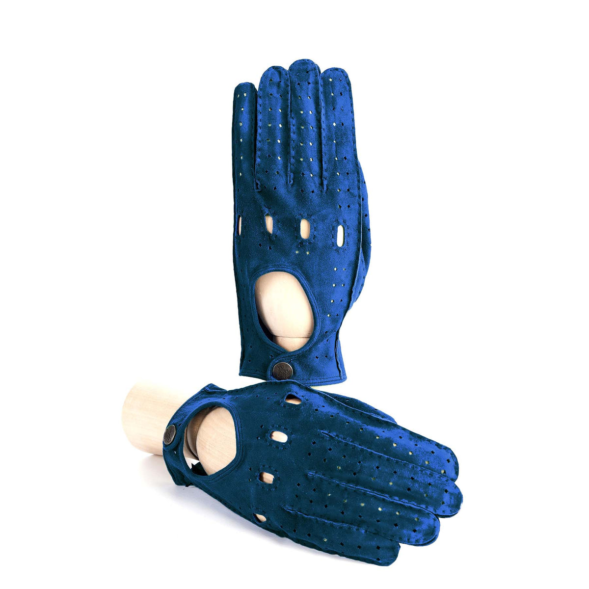 Frame Unlined Suede Driving Gloves in Petrol, primary view