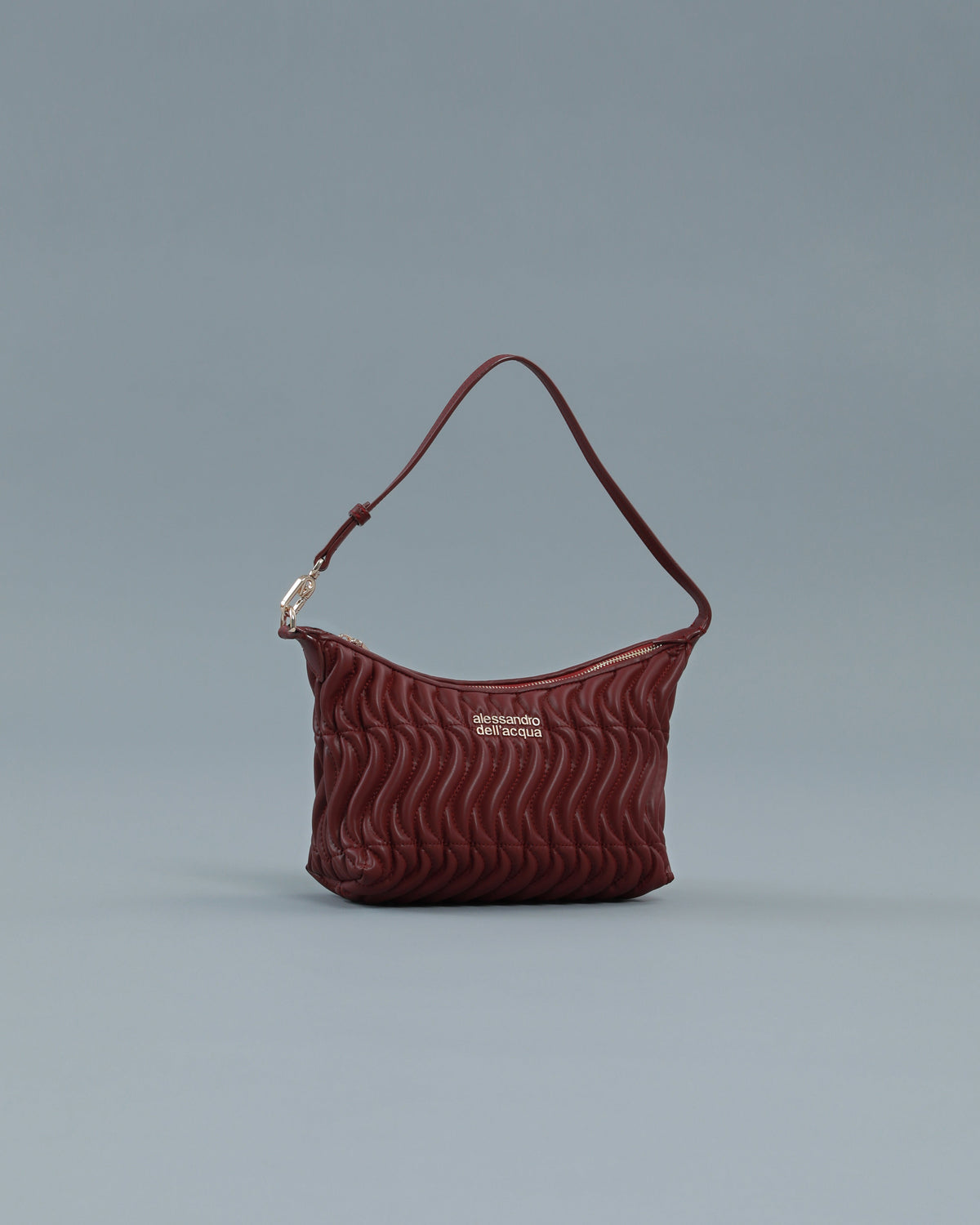Quilted Shoulder Bag in Maroon, view 2