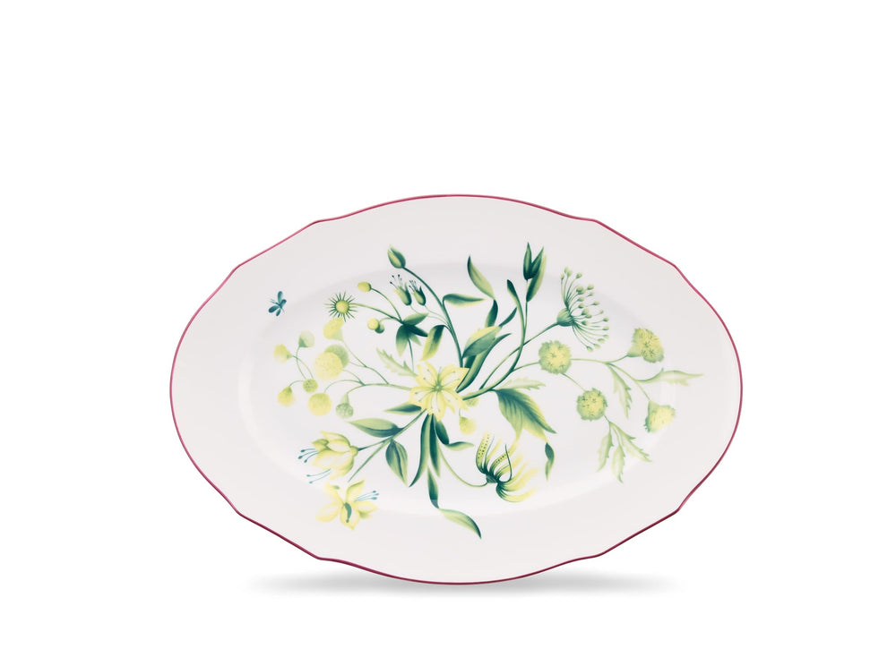 LARGE OVAL PLATTER ACANTO in Acanto green, primary view [fp-color:acanto-green]