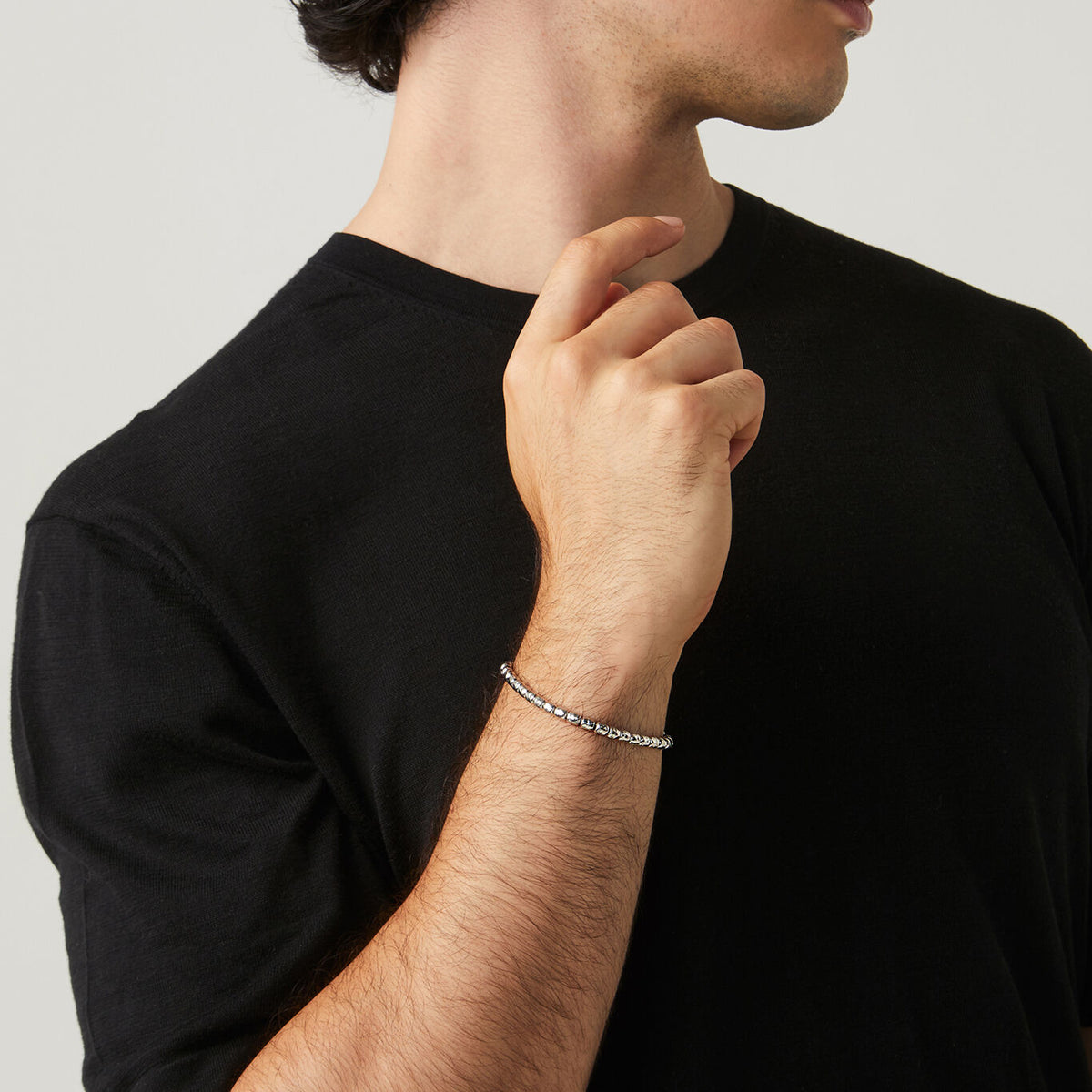 Grain Bracelet in Silver, view 2