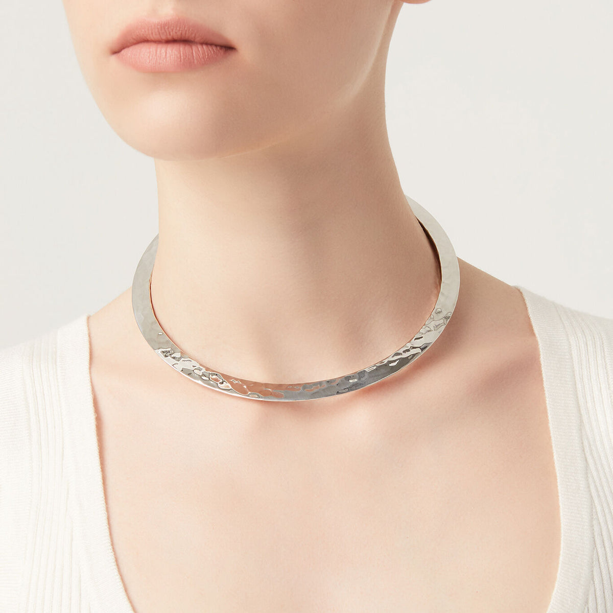 Blade Necklace in Silver, view 2