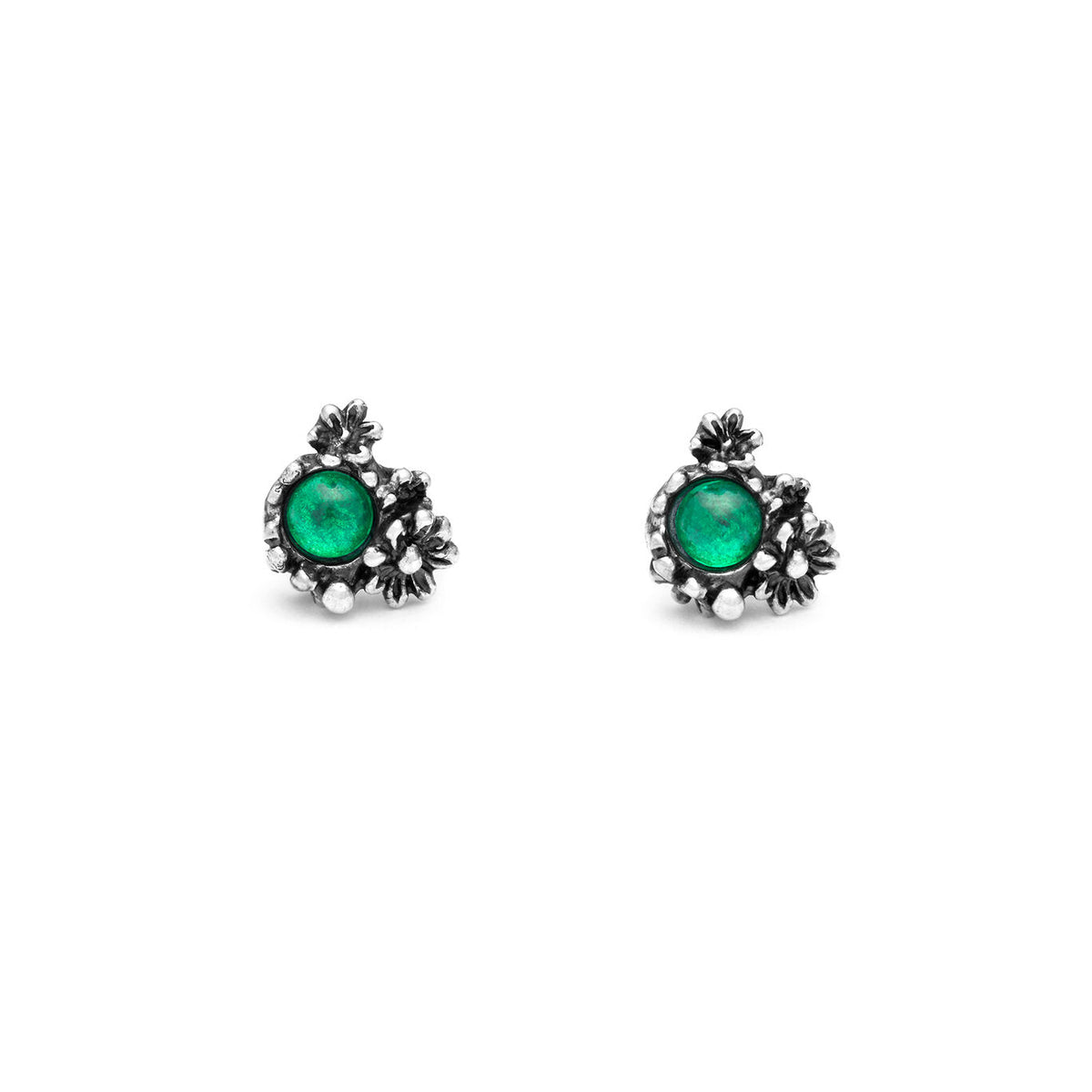 Daisies Garden Mini Earrings in Silver, primary view