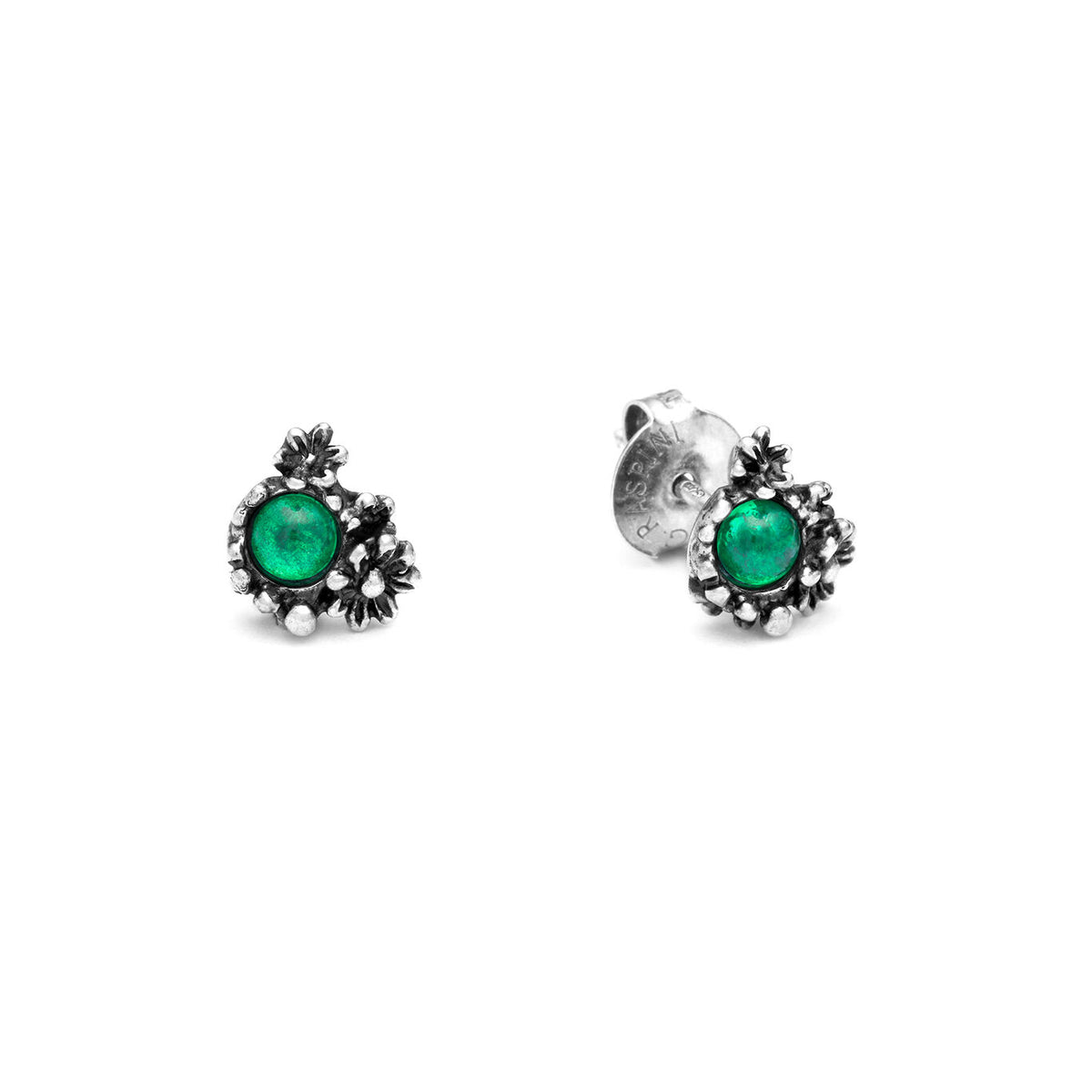Daisies Garden Mini Earrings in Silver, view 3