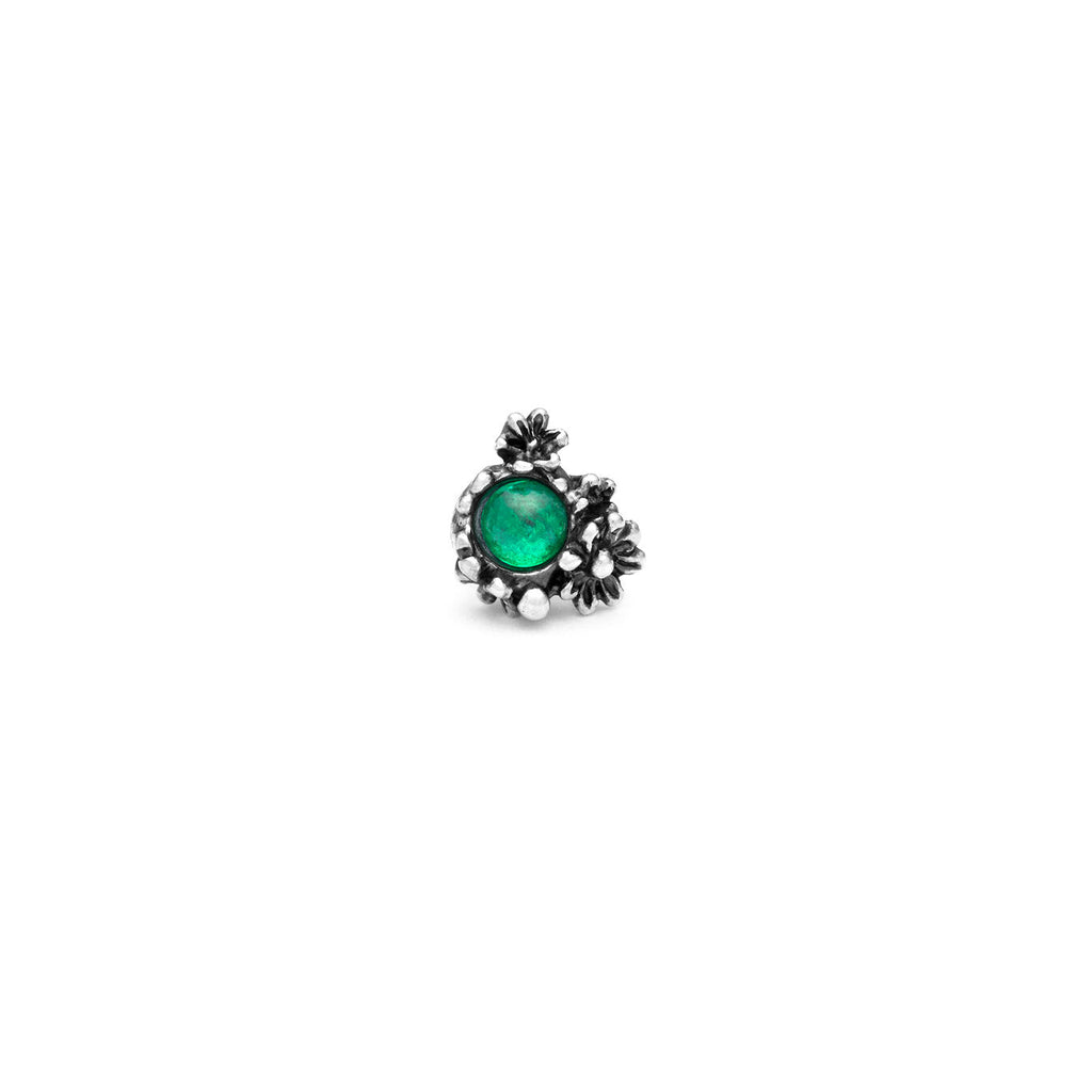 Daisies Garden Mini Earrings in Silver, view 4