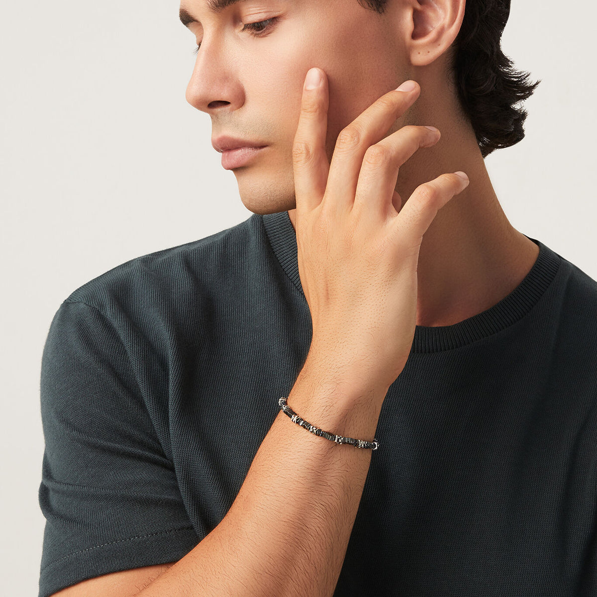 Flakes Bracelet in Silver, view 2