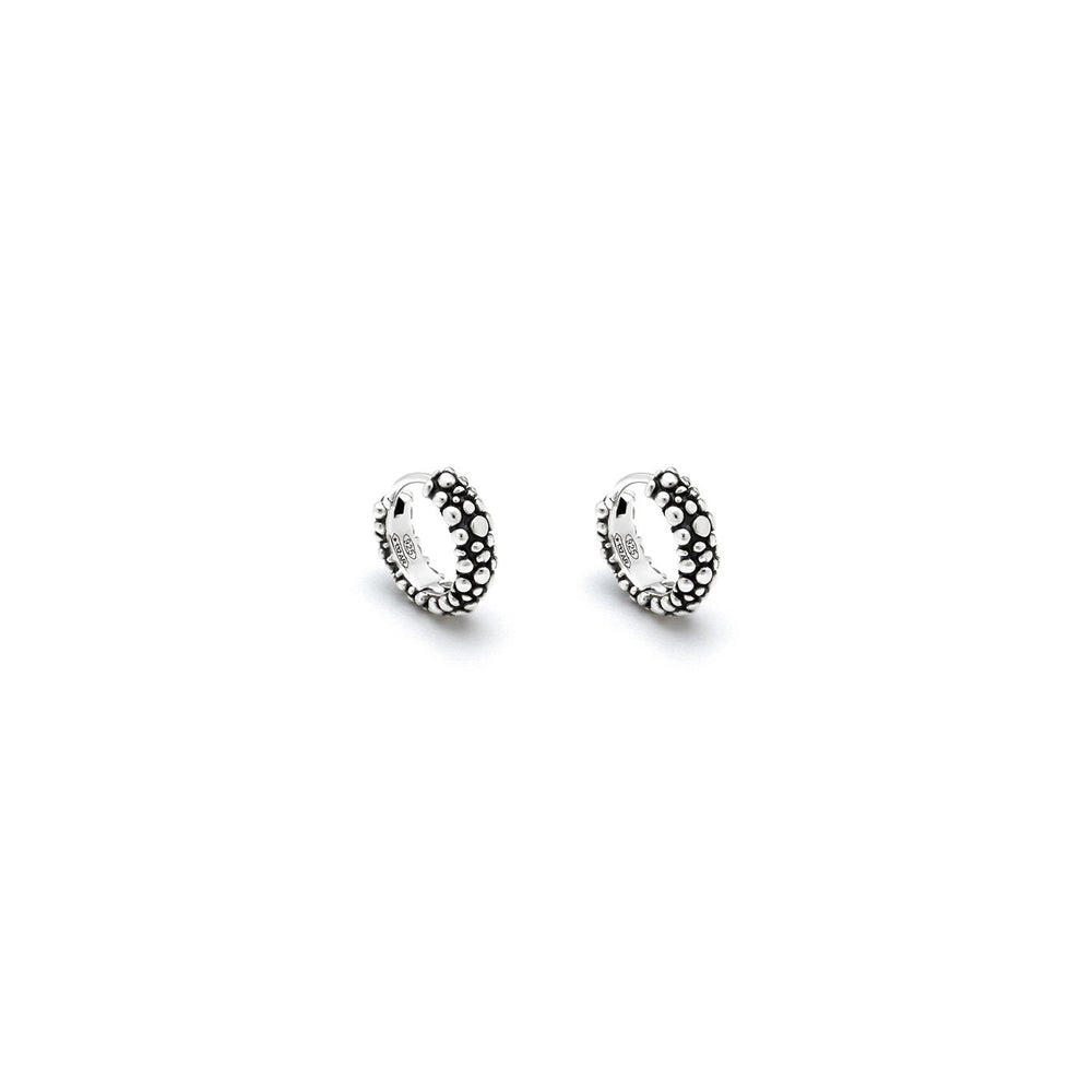 Huggie Perlage Earrings in Silver, primary view [fp-color:silver]