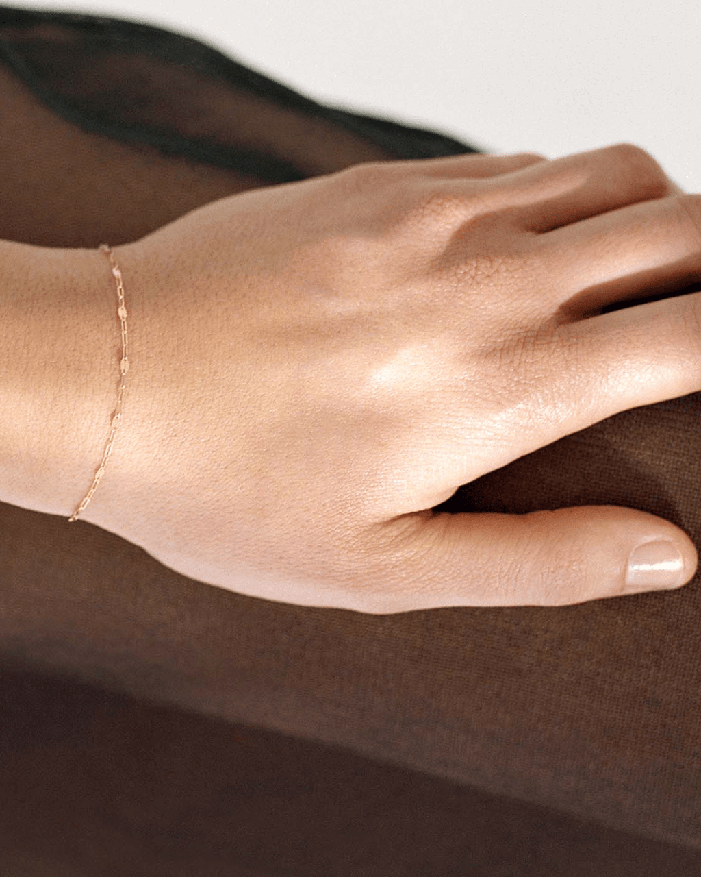 Halo Three-Tone Gold Chain Bracelet in Three-Tone Gold, view 3