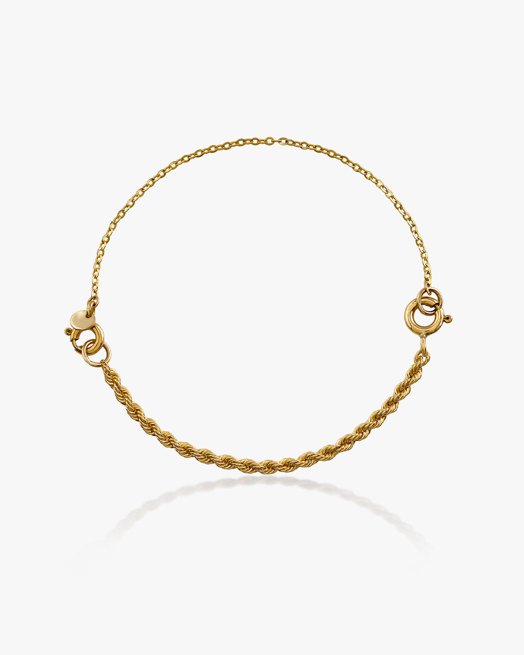Line Double-Chain Gold Bracelet in Yellow Gold, primary view