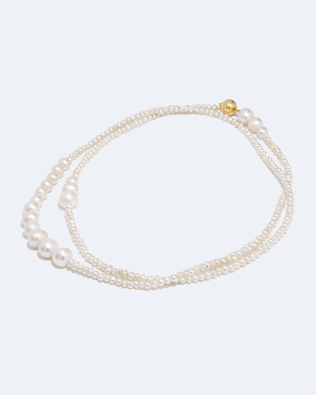 Line Freshwater Pearl and Gold Vermeil Necklace, view 2 [fp-shared]
