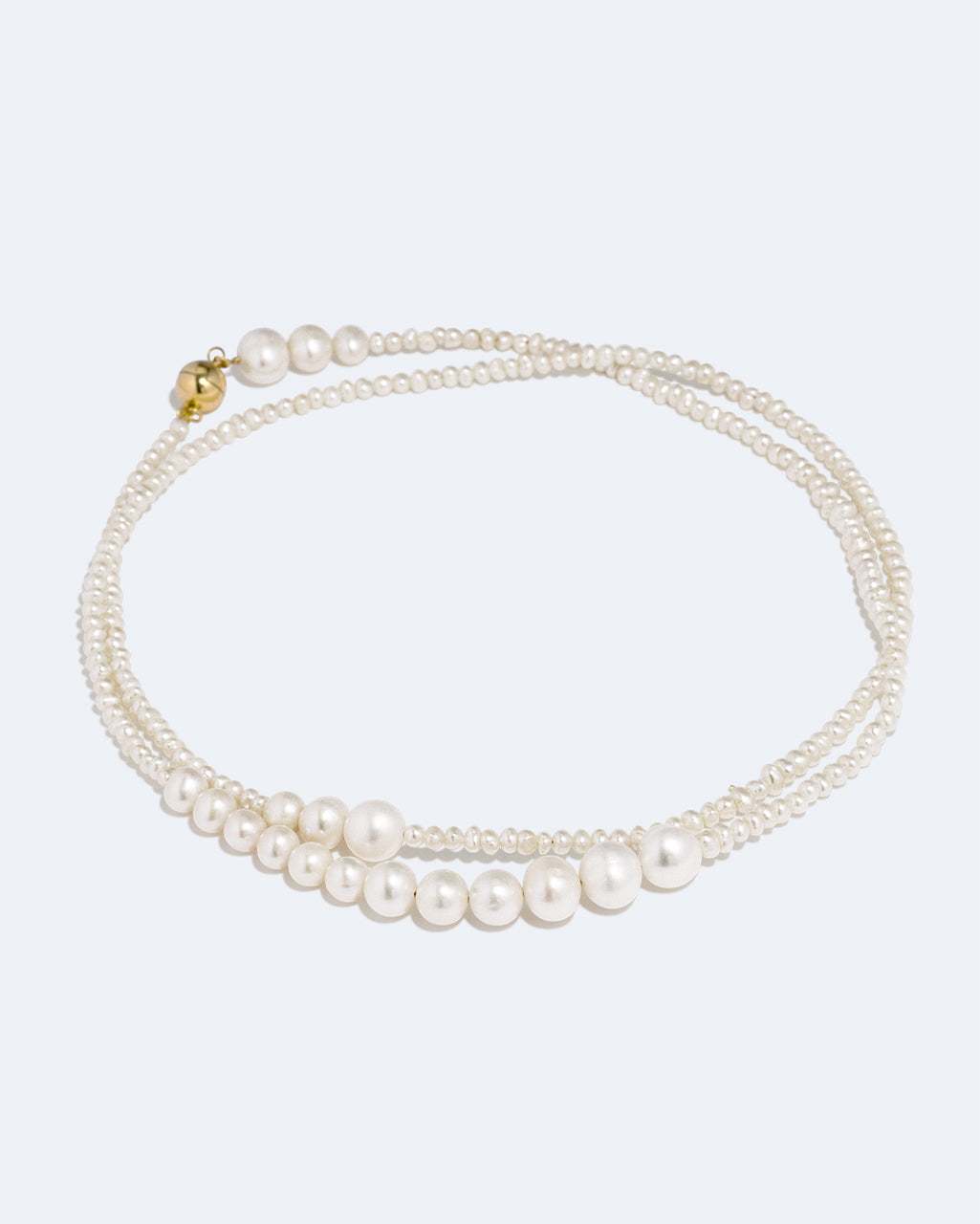 Line Freshwater Pearl and Gold Vermeil Necklace, view 3