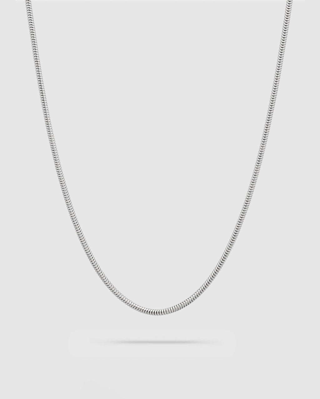 Line Slim Snake Chain Necklace in Silver, primary view