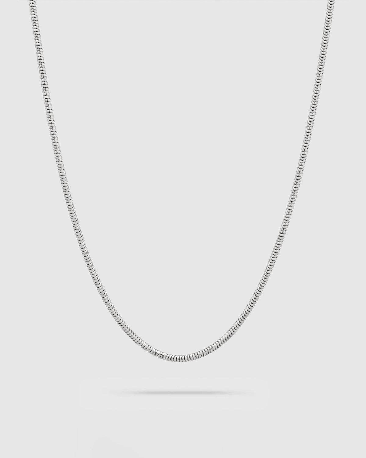 Line Slim Snake Chain Necklace in Silver, primary view