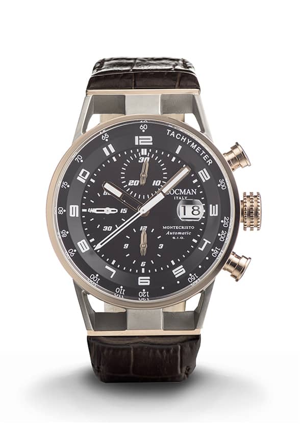 Montecristo Automatic Chrono in Black - Leather - Black - White, primary view