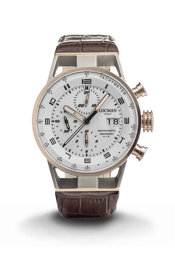 Montecristo Automatic Chrono in White - Leather - Brown - Black, primary view