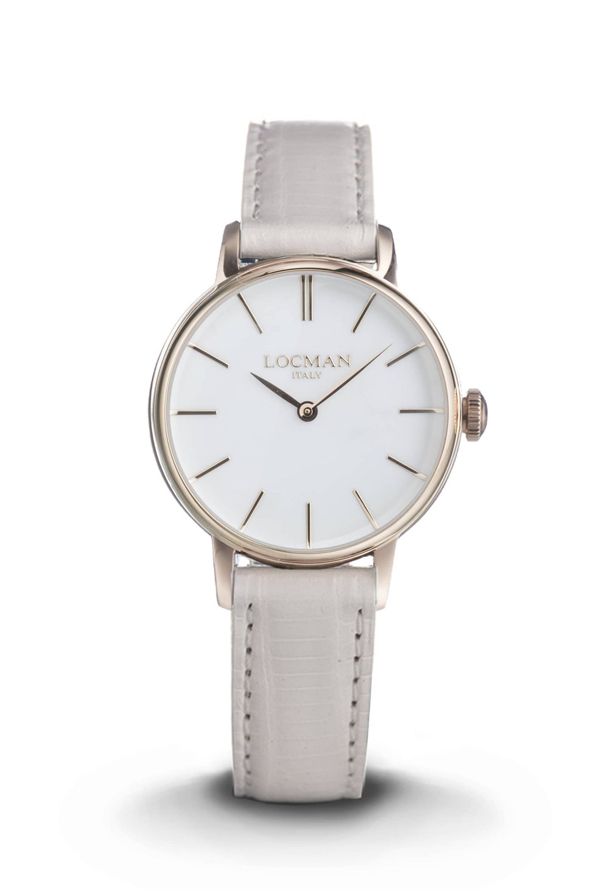 1960 Lady in White - Leather - White - Applied Indexes - Rose Gold, primary view