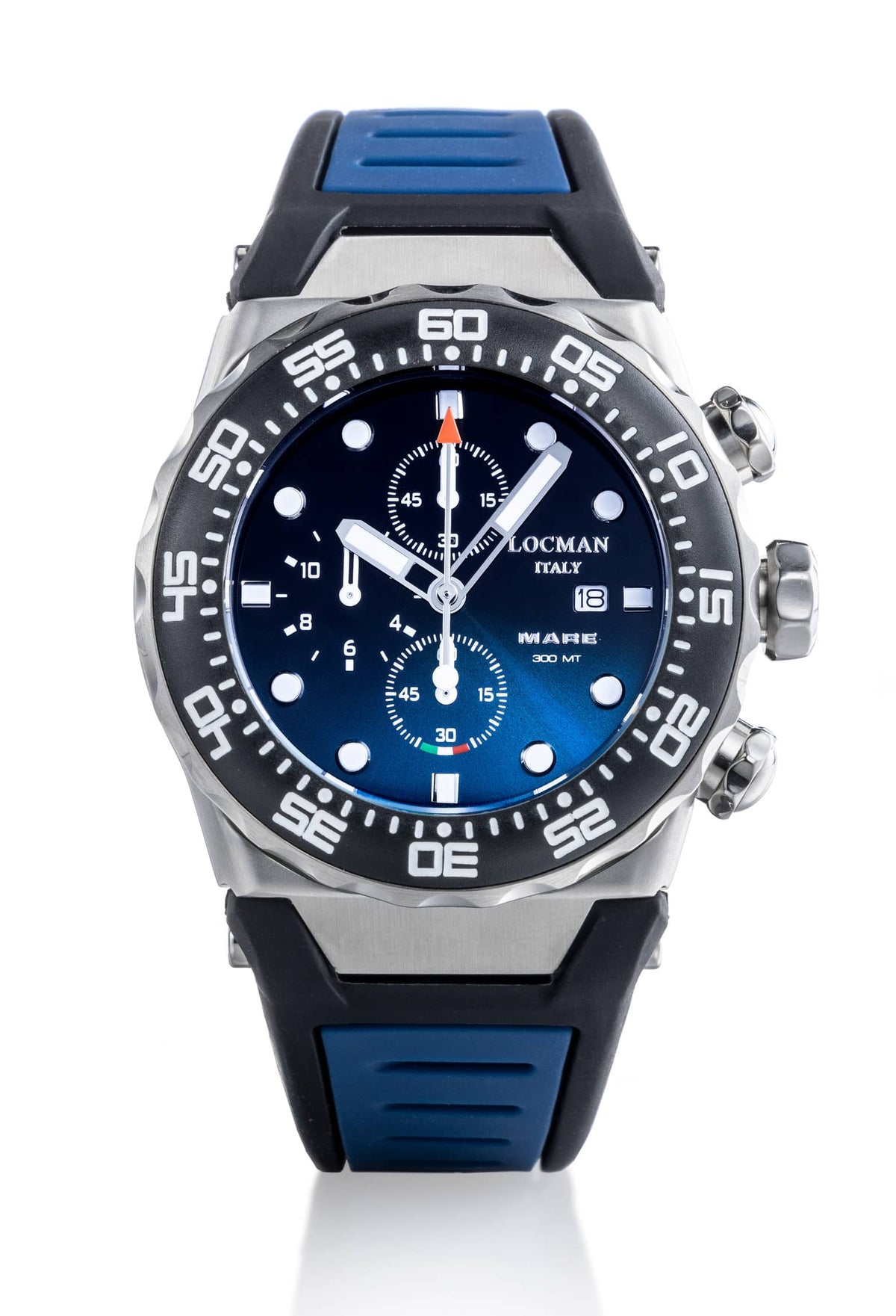 Mare 300 MT in Blue - Silicone - Blue - Applied Indexes - White - Edition 2, primary view