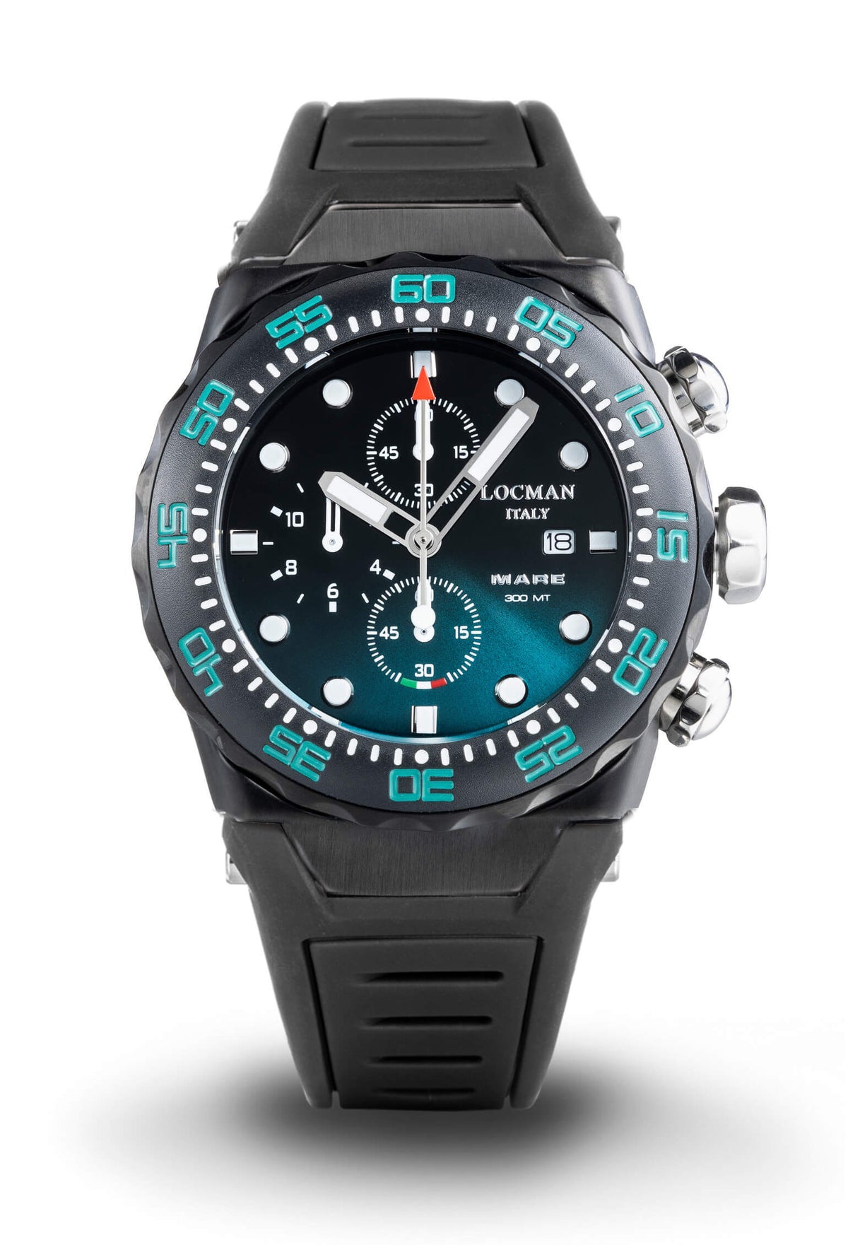 Mare 300 MT in Petrol Black Gradient - Silicone - Black - Applied Indexes - White, primary view