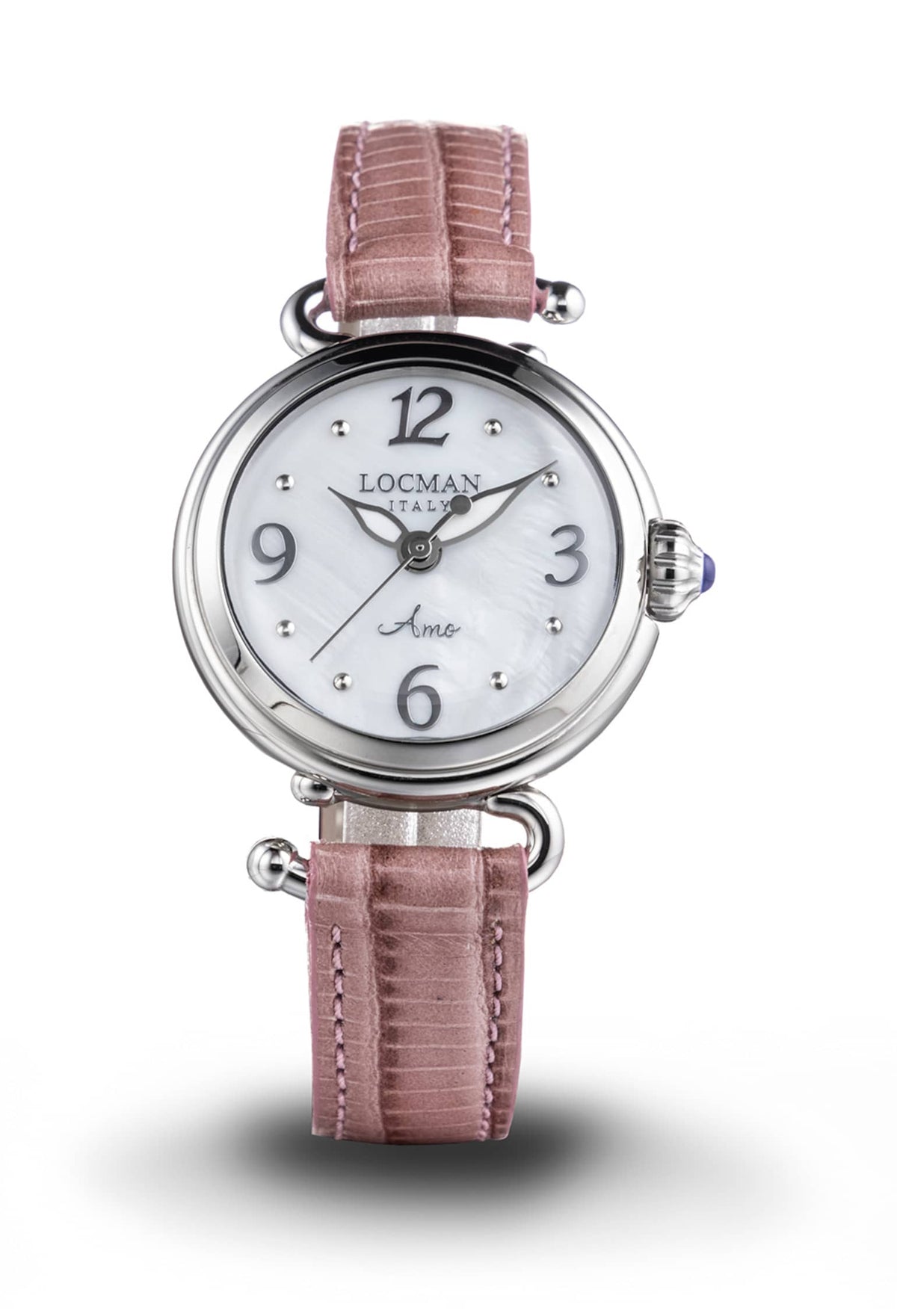 Amo in White and Pink Mother - of - Pearl - Applied Hour Markers - Nickel, primary view