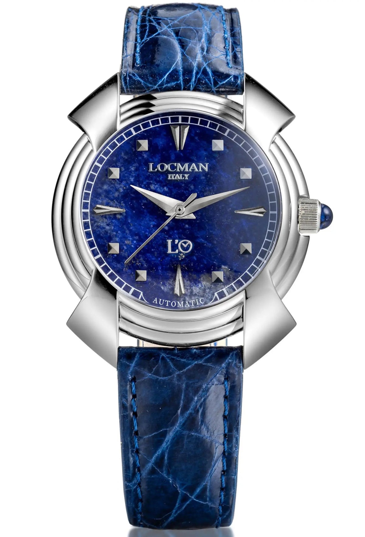 Decimo Canto in Titanium - Lapis Lazuli - Blue Alligator - Applied Hour Markers, primary view